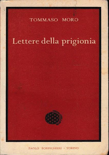 Lettere dalla prigionia - Tommaso Moro - copertina