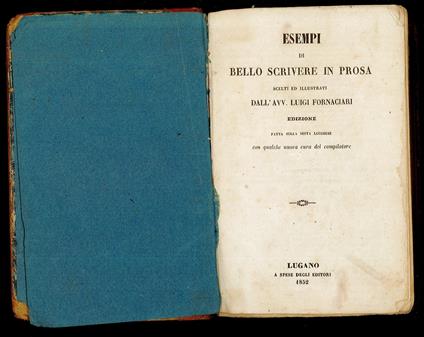 Esempi di bello scrivere in prosa - Luigi Fornari - copertina