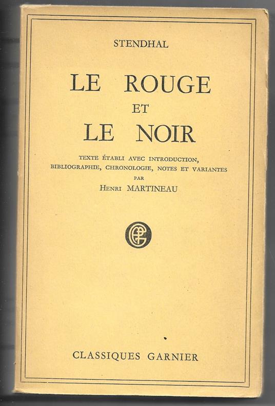 Le rouge et le noire - Stendhal - copertina