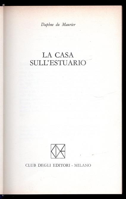 La casa sull'estuario - Daphne Du Maurier - copertina