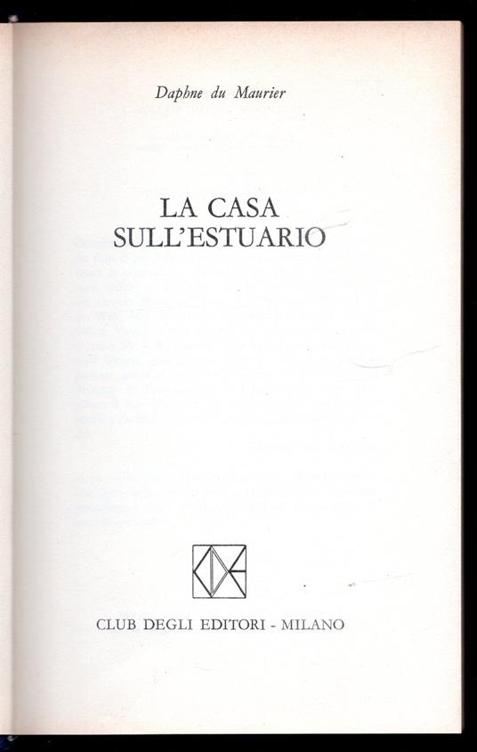La casa sull'estuario - Daphne Du Maurier - copertina