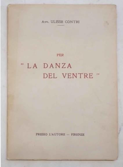 Per "La danza del ventre" - copertina