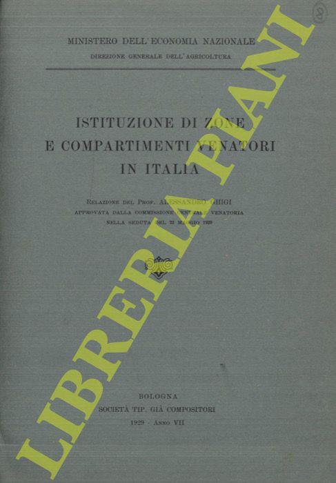 Istituzione di zone e compartimenti venatori in Italia - Alessandro Ghigi - copertina
