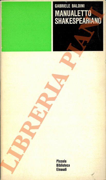 Manualetto shakespeariano - Gabriele Baldini - copertina