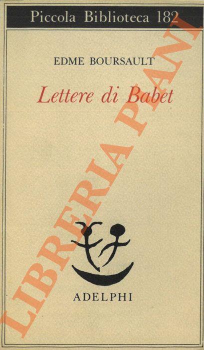 Lettere di Babet - Edme Boursault - copertina