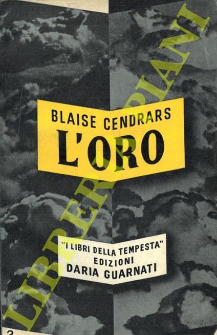 L' oro - Blaise Cendrars - copertina