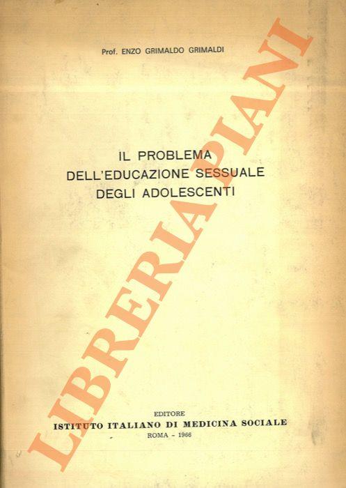 Il problema dell’educazione sessuale degli adoloscenti - copertina