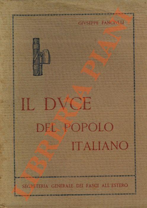 Il Duce del popolo italiano - Giuseppe Fanciulli - copertina