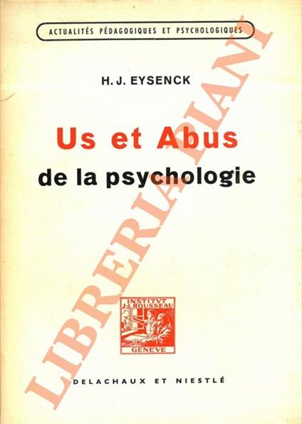 Us et abus de la psychologie - copertina