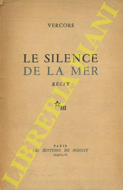 Le silence de la mer - Vercors - copertina