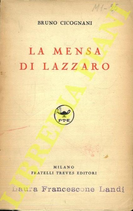 La mensa di Lazzaro - Bruno Cicognani - copertina
