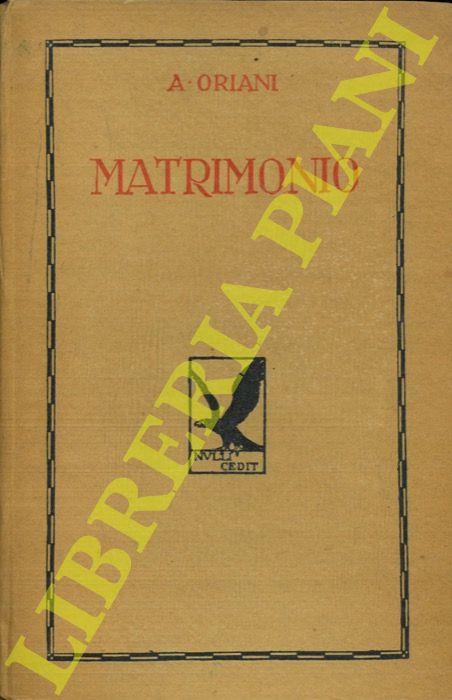 Matrimonio - Alfredo Oriani - copertina