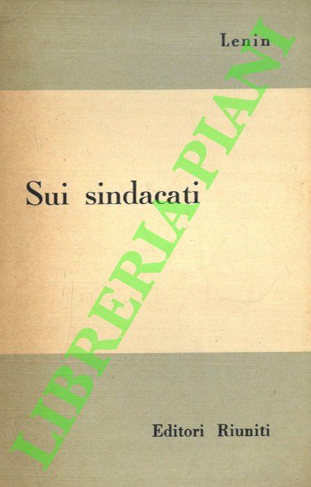 Sui sindacati - Lenin - copertina