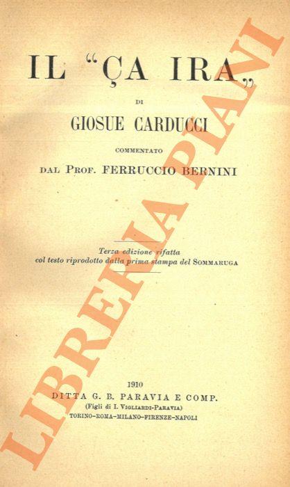 Il “ça ira” - Giosuè Carducci - copertina