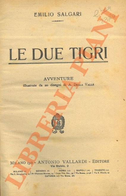 Le due tigri - Emilio Salgari - copertina