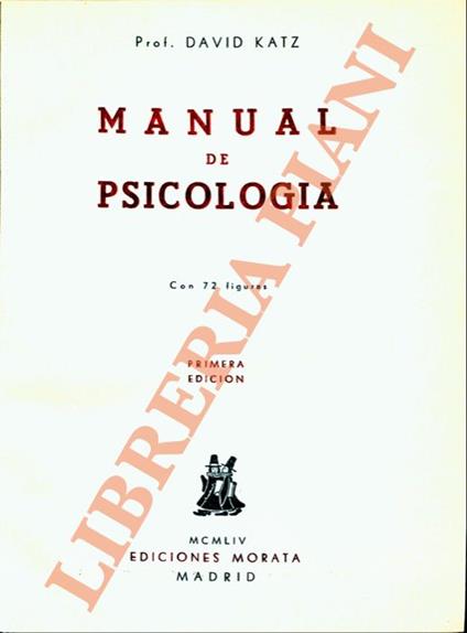 Manual de Psicologia - David Katz - copertina