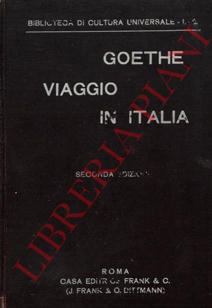 Viaggio in Italia - Johann Wolfgang Goethe - copertina