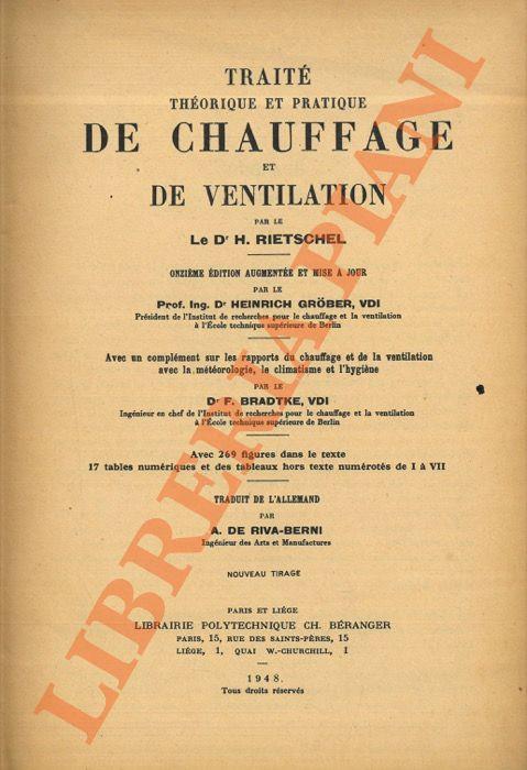Traité théorique et pratique de chauffage et de ventilation - copertina