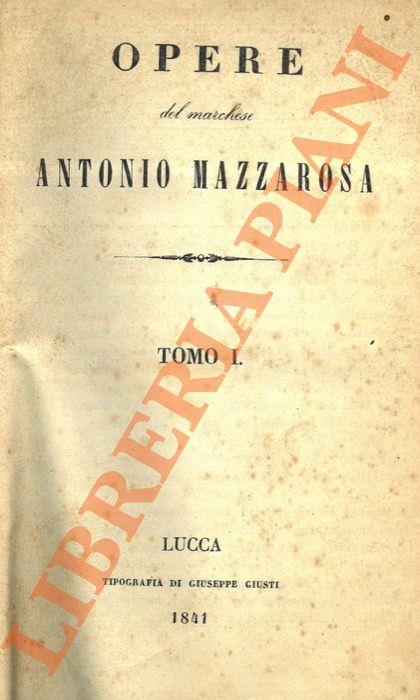 Opere - Antonio Mazzarosa - copertina