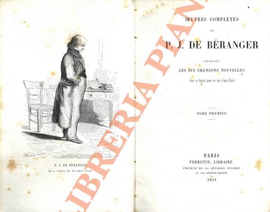 Oeuvres completes contenant Les dix chansons nouvelles - copertina