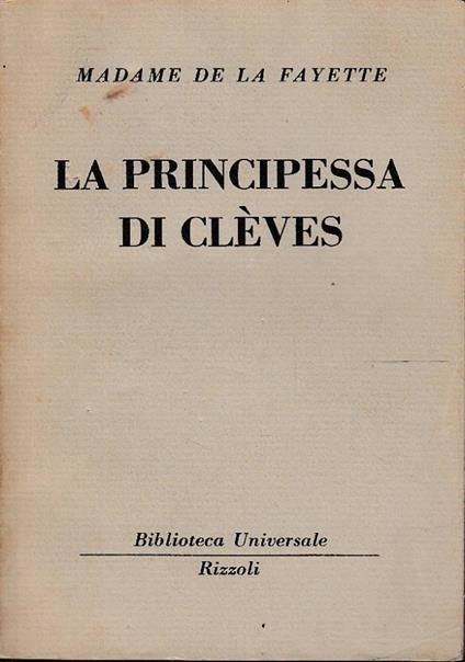 La principessa di Clèves - M. Madeleine La Fayette - copertina