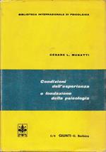 Condizioni Dell’Esperienza E Fondazione Della Psicologia