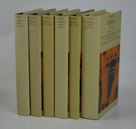 Odissea. Introduzione generale di Alfred Heubeck e Stephanie West. Testo e commento a cura di S. West, J. B. Hainsworth, A. Heubeck, A. Hoekstra, J. Russo e M. Fernández-Galiano. Traduzione di G. A. Privitera - Omero - copertina