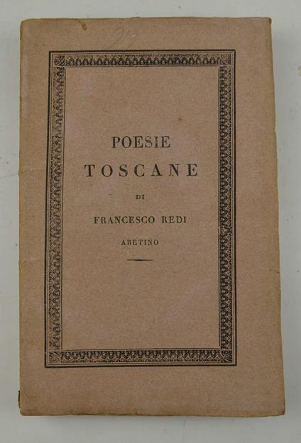 Poesie toscane… - Francesco Redi - copertina