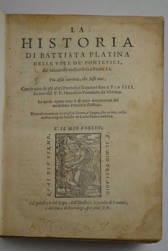 La historia… delle vite de' Pontefici dal Salvatore nostro fino a Paolo II. Più assai corretta, che fosse mai… - copertina