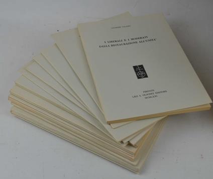 Lotto dei 14 opuscoli che compongono il primo volume della bibliografia dell'età del Risorgimento in onore di A.M. Ghisalberti - copertina