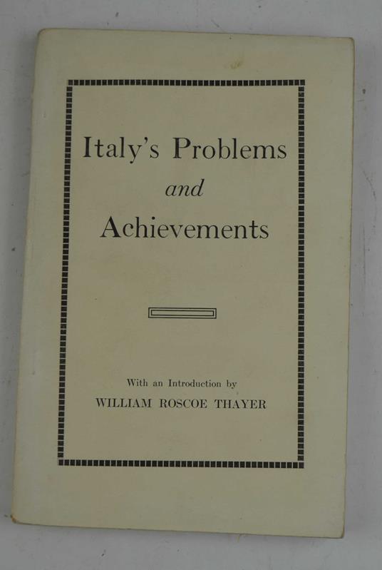 Italy's Problems and Achievements - copertina