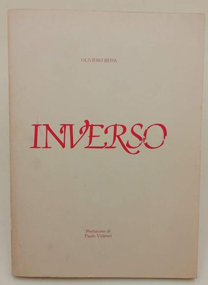 Inverso(1982) - Oliviero Beha - copertina