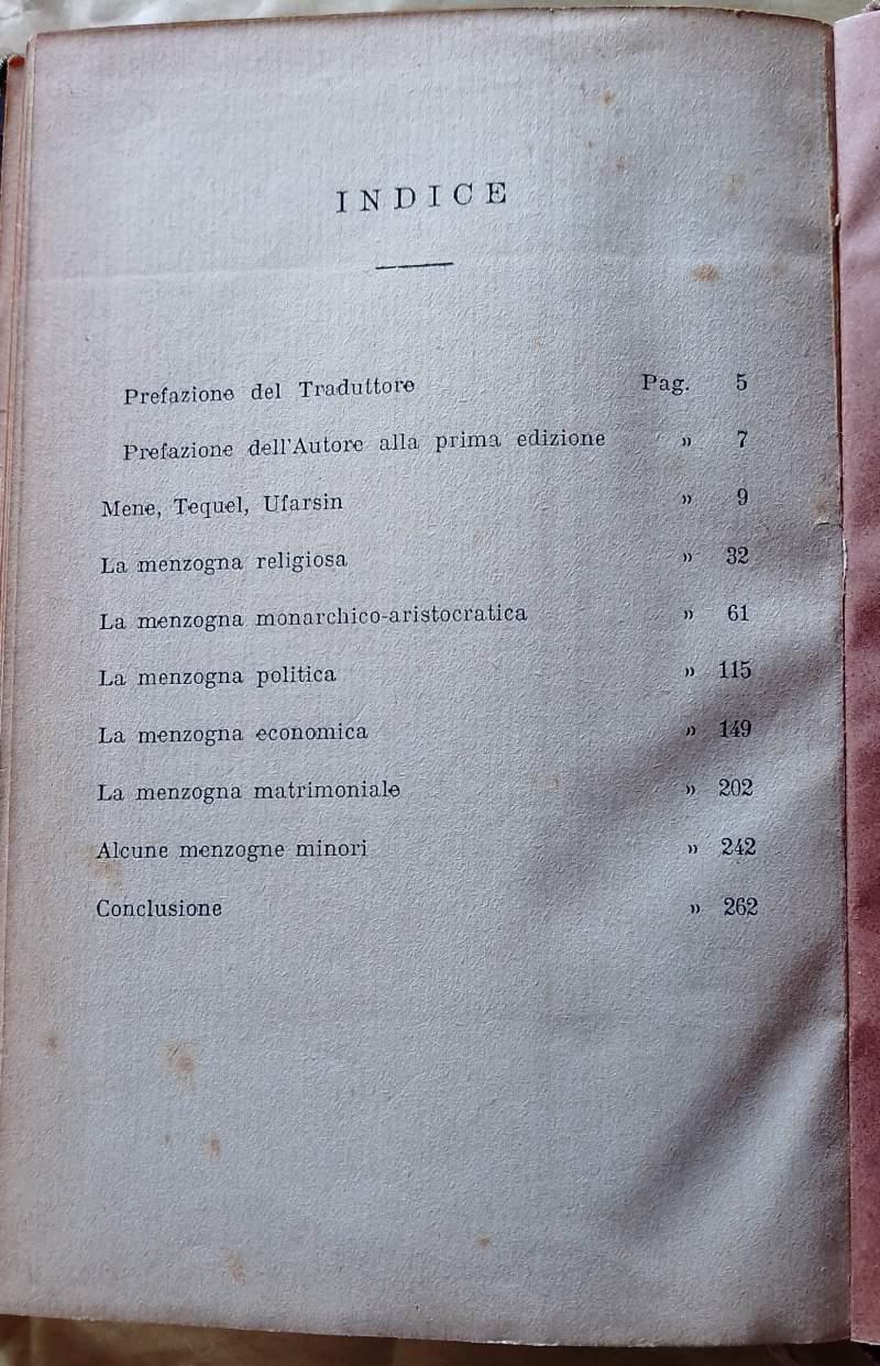Le Menzogne Convenzionali Della Nostra Civiltà(1914)