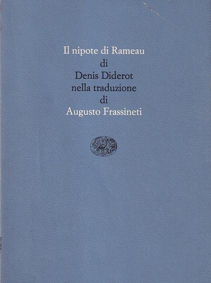 Il nipote di Rameau - Denis Diderot - copertina