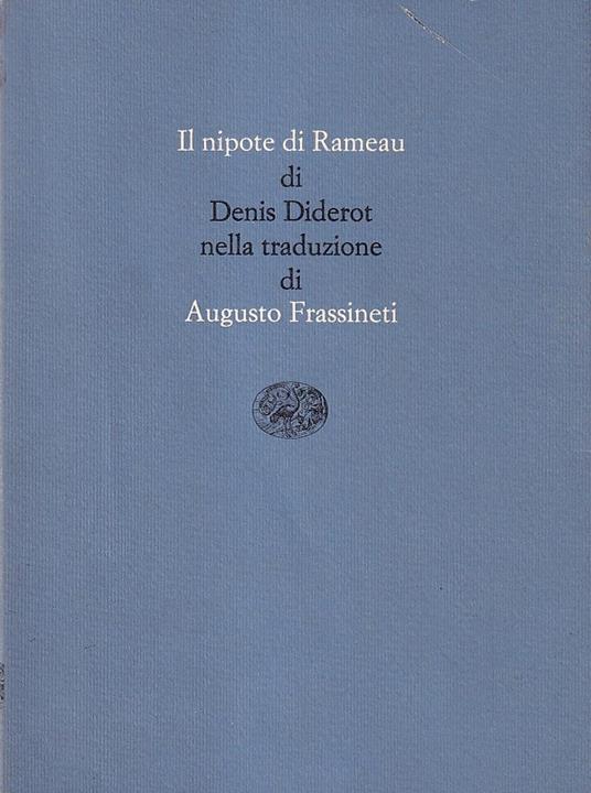 Il nipote di Rameau - Denis Diderot - copertina