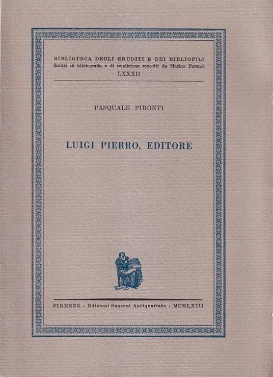 Luigi Pierro, editore - Pasquale Pironti - copertina