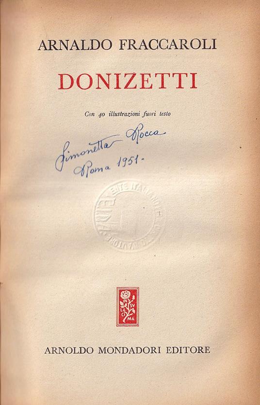 Donizetti - Arnaldo Fraccaroli - copertina