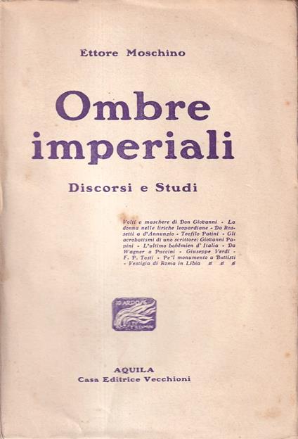Ombre imperiali - Discorsi e studi - copertina