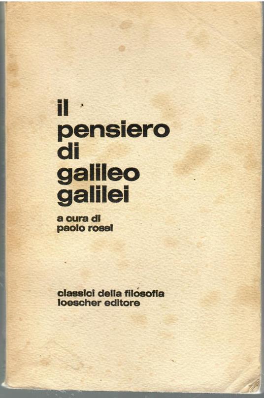 Il Pensiero Di Galileo Galilei - copertina