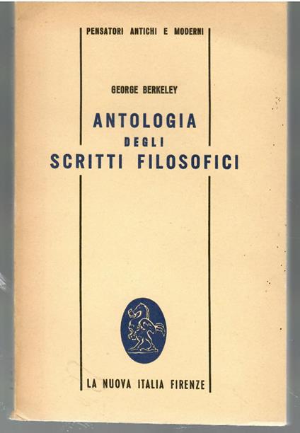 Antologia Degli Scritti Filosofici - George Berkeley - copertina