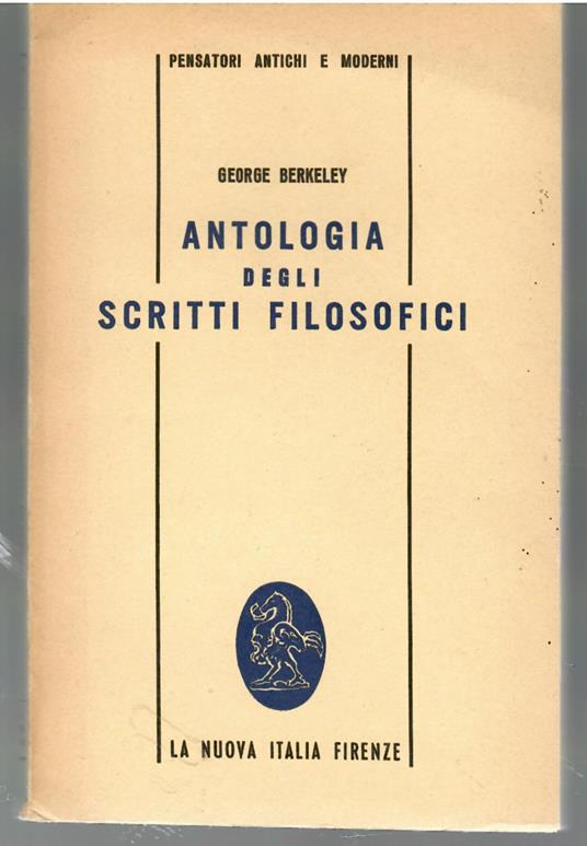 Antologia Degli Scritti Filosofici - George Berkeley - copertina