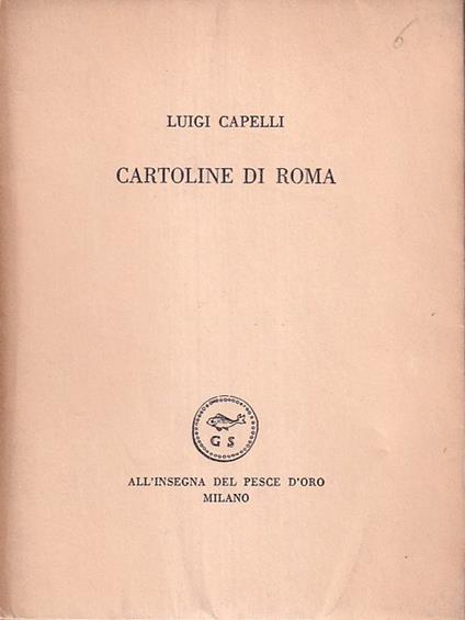 Cartoline di Roma - Luigi Cappelli - copertina