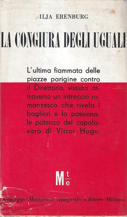 La congiura degli uguali - Ilja Erenburg - copertina