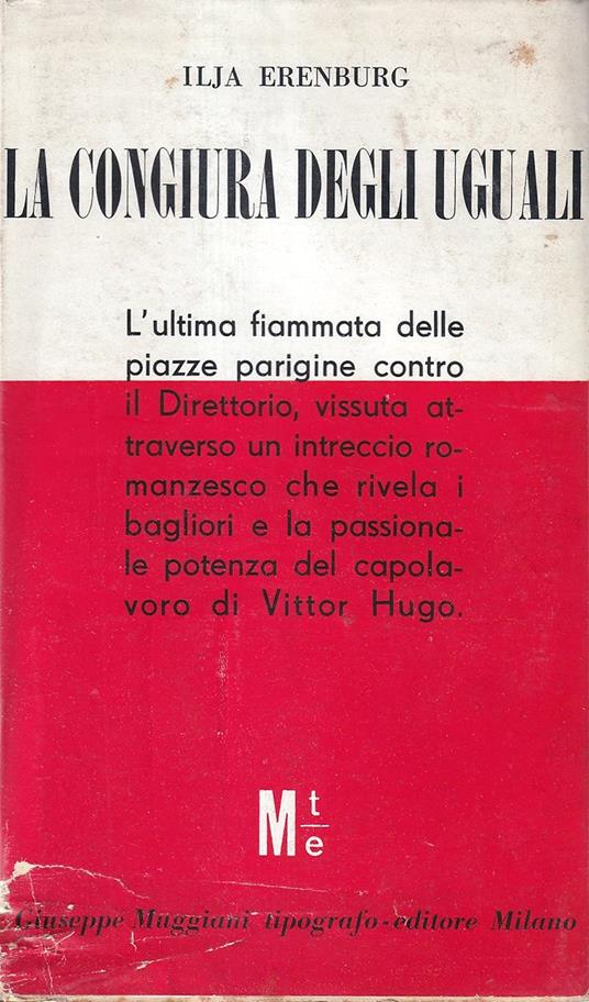 La congiura degli uguali - Ilja Erenburg - copertina