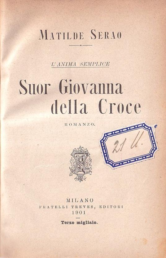 L' anima semplice. Suor Giovanna della Croce - Matilde Serao - copertina