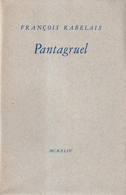 Pantagruel - François Rabelais - copertina