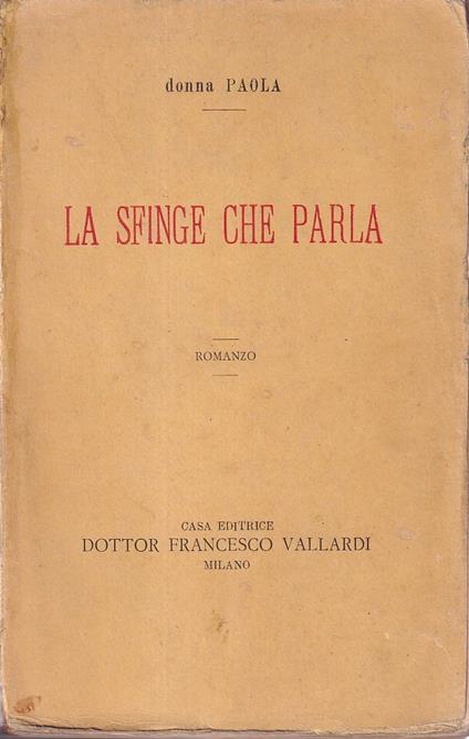 La Sfinge che parla. Romanzo - copertina