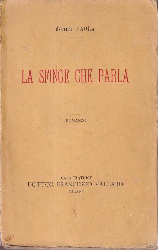 La Sfinge che parla. Romanzo - copertina