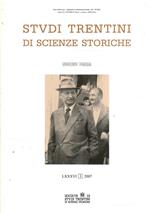 Studi Trentini Di Scienze Storiche - Sezione Prima Lxxxvi/2007