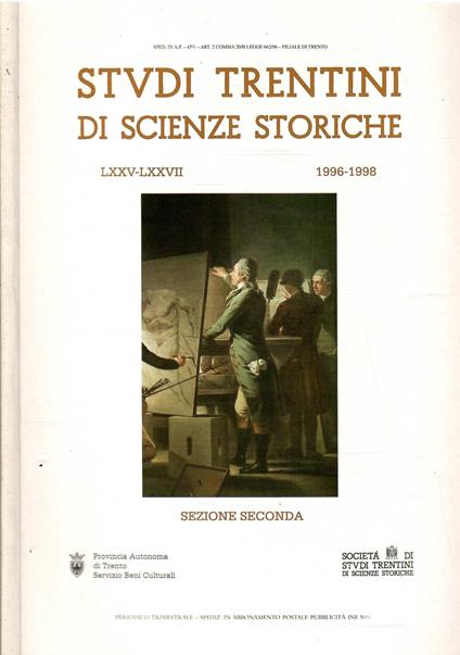 Studi Trentini Di Scienze Storiche - Sezione Seconda Lxxv-Lxxvii71996-1998 - copertina